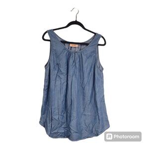 EVRI Women's Sleeveless Denim Top Size 1X